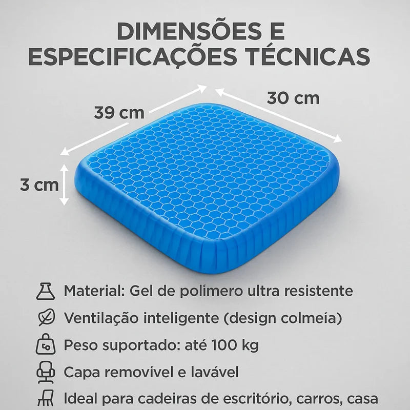 AliviGel™ • Almofada Em Gel Para Aliviar Dores nas Costas + Brinde