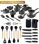 Kit Cozinha •  Panelas + Jogo de Utensílios (Brinde)